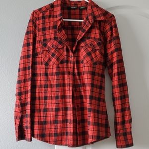 Red plaid Eddie Bauer button shirt